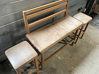 Hutten - bartafel met 2 banken en 4 barkrukken - afbeelding 5 van  7