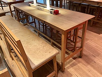 Hutten - bartafel met 2 banken en 4 barkrukken - afbeelding 5 van  10