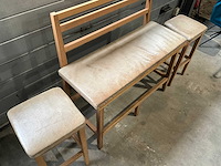 Hutten - bartafel met 2 banken en 4 barkrukken - afbeelding 5 van  7