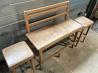 Hutten - bartafel met 2 banken en 4 barkrukken - afbeelding 6 van  7