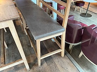 Hutten - bartafel met 2 banken en 4 barkrukken - afbeelding 7 van  9