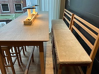 Hutten - bartafel met 2 banken en 4 barkrukken - afbeelding 7 van  7