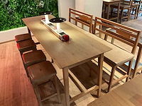 Hutten - bartafel met 2 banken en 4 barkrukken - afbeelding 1 van  7