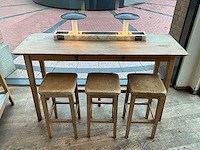 Hutten - bartafel met 3 barkrukken - afbeelding 6 van  6