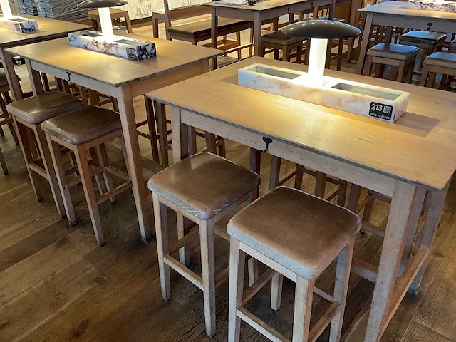 Hutten - bartafel met 4 barkrukken (2x) - afbeelding 6 van  8