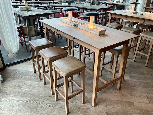 Hutten - bartafel met 6 barkrukken - afbeelding 4 van  7