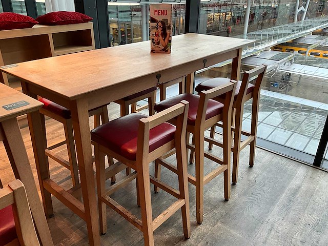 Hutten - bartafel met 6 barkrukken - afbeelding 4 van  4