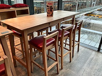 Hutten - bartafel met 6 barkrukken - afbeelding 4 van  4