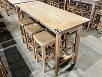 Hutten - bartafel met 6 barkrukken - afbeelding 1 van  4