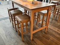 Hutten - bartafel met 6 barkrukken - afbeelding 3 van  6