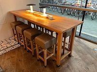 Hutten - bartafel met 8 barkrukken - afbeelding 1 van  5