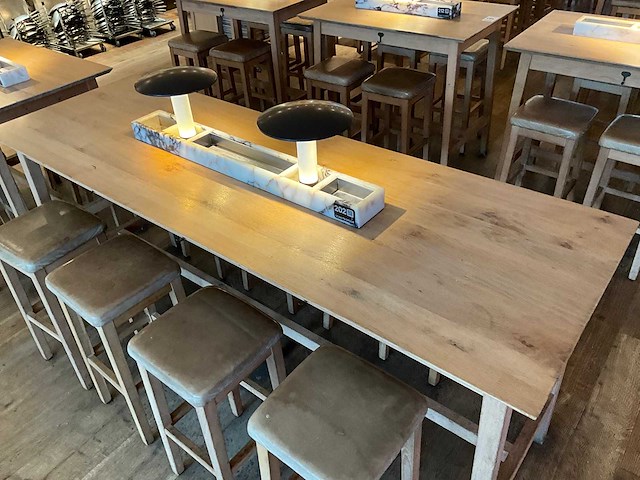 Hutten - bartafel met 8 barkrukken - afbeelding 4 van  6