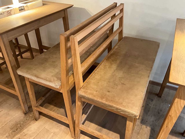 Hutten - bartafel met bank en 2 barkrukken (2x) - afbeelding 6 van  7