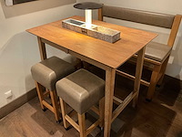 Hutten - bartafel met bank en 2 barkrukken (2x) - afbeelding 3 van  7