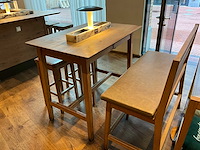 Hutten - bartafel met bank en 2 barkrukken - afbeelding 6 van  8