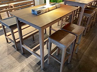 Hutten - bartafel met bank en 2 barkrukken - afbeelding 2 van  6