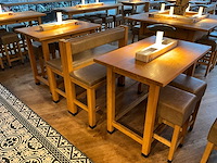 Hutten - bartafel met bank en 2 krukken (2x) - afbeelding 1 van  7