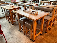 Hutten - bartafel met bank en 2 krukken (2x) - afbeelding 1 van  9