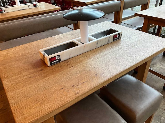 Hutten - bartafel met bank en 2 krukken (2x) - afbeelding 3 van  8