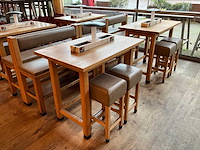 Hutten - bartafel met bank en 2 krukken (2x) - afbeelding 1 van  8