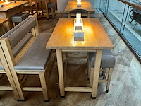 Hutten - bartafel met bank en 2 krukken - afbeelding 5 van  5