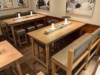 Hutten - bartafel met bank en 3 barkrukken (2x) - afbeelding 1 van  7