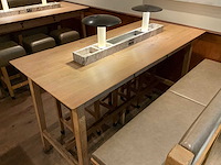 Hutten - bartafel met bank en 3 barkrukken (2x) - afbeelding 2 van  7