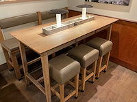 Hutten - bartafel met bank en 3 barkrukken (2x) - afbeelding 3 van  7