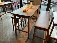 Hutten - bartafel met bank en 3 barkrukken - afbeelding 5 van  8