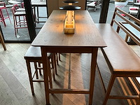 Hutten - bartafel met bank en 3 barkrukken - afbeelding 7 van  8