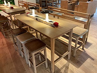 Hutten - bartafel met bank en 3 barkrukken - afbeelding 1 van  6