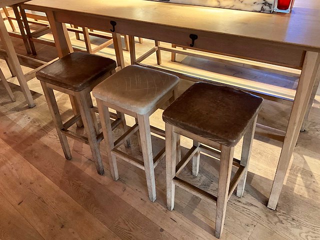 Hutten - bartafel met bank en 3 barkrukken - afbeelding 6 van  6