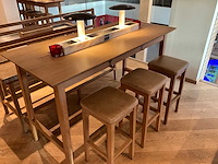 Hutten - bartafel met bank en 3 barkrukken - afbeelding 4 van  6