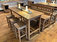 Hutten - bartafel met bank en 3 barkrukken - afbeelding 1 van  8