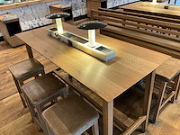 Hutten - bartafel met bank en 3 barkrukken - afbeelding 3 van  8