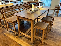 Hutten - bartafel met bank en 3 barkrukken - afbeelding 8 van  8