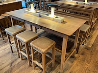 Hutten - bartafel met bank en 3 barkrukken - afbeelding 5 van  7