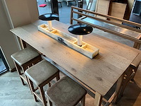 Hutten - bartafel met bank en 3 barkrukken - afbeelding 2 van  7