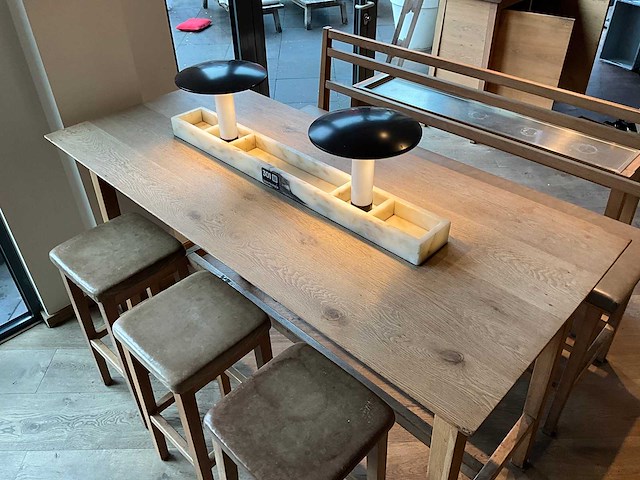 Hutten - bartafel met bank en 3 barkrukken - afbeelding 4 van  8