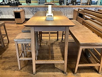 Hutten - bartafel met bank en 3 barkrukken - afbeelding 4 van  8