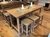 Hutten - bartafel met bank en 3 barkrukken - afbeelding 1 van  7