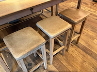 Hutten - bartafel met bank en 3 barkrukken - afbeelding 2 van  7