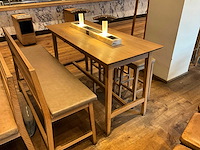 Hutten - bartafel met bank en 3 barkrukken - afbeelding 4 van  7