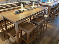 Hutten - bartafel met bank en 3 krukken - afbeelding 5 van  8