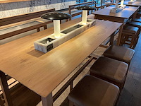 Hutten - bartafel met bank en 3 krukken - afbeelding 3 van  8