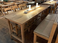 Hutten - bartafel met bank en 4 barkrukken (2x) - afbeelding 7 van  9