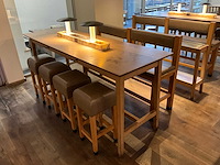 Hutten - bartafel met bank en 4 barkrukken - afbeelding 1 van  6