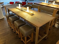 Hutten - bartafel met bank en 4 barkrukken - afbeelding 1 van  7