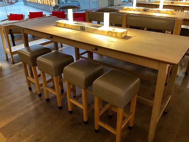 Hutten - bartafel met bank en 4 barkrukken - afbeelding 3 van  7