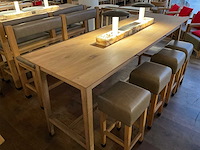 Hutten - bartafel met bank en 4 barkrukken - afbeelding 1 van  5